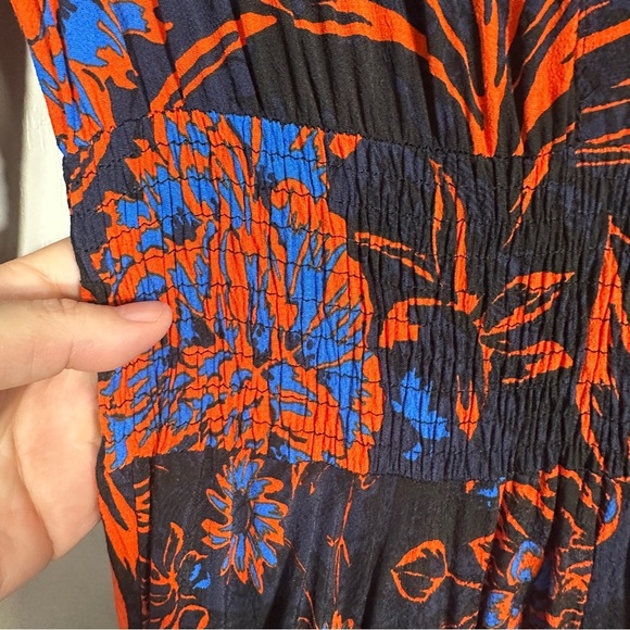 Desigual midi dress, current style, size 38, bold print, flowy, asymmetric hem - Picture 5 of 11